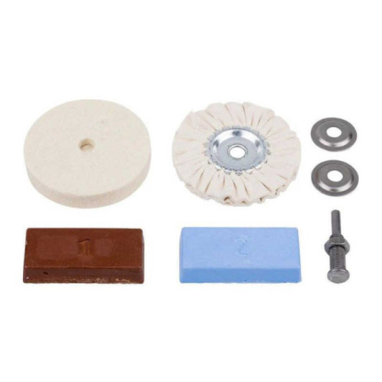 Kit de polissage Wolfcraft 2178000 5 pièces Ø 85 mm