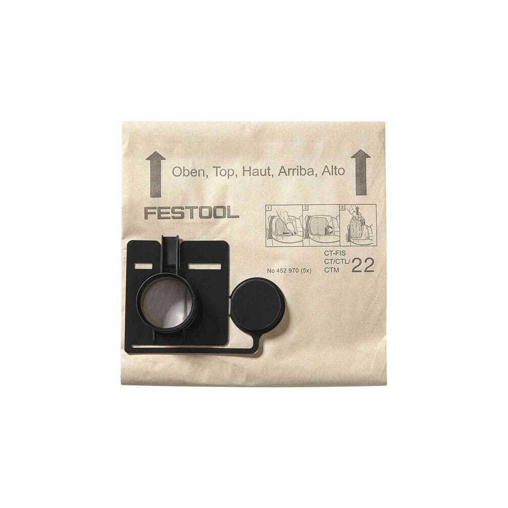 Sac filtre Festool 452970 FIS-CT 22/5 lot de 5