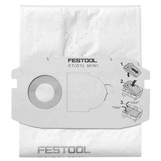 Sac filtre SELFCLEAN Festool 498410 CTL MINI x5