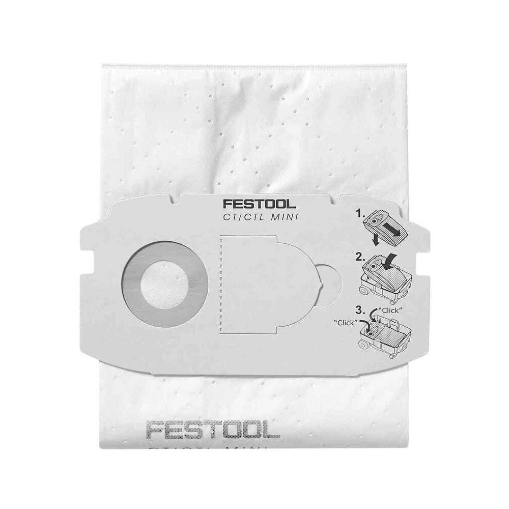 Sac filtre SELFCLEAN Festool 498410 CTL MINI x5