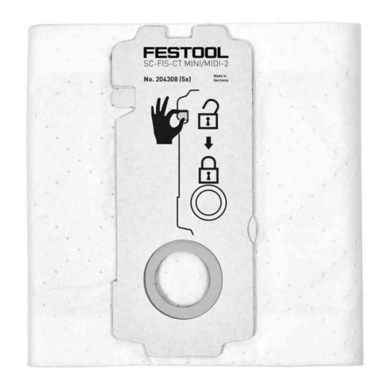 Sac filtre SELFCLEAN Festool 204308 CT MINI/MIDI