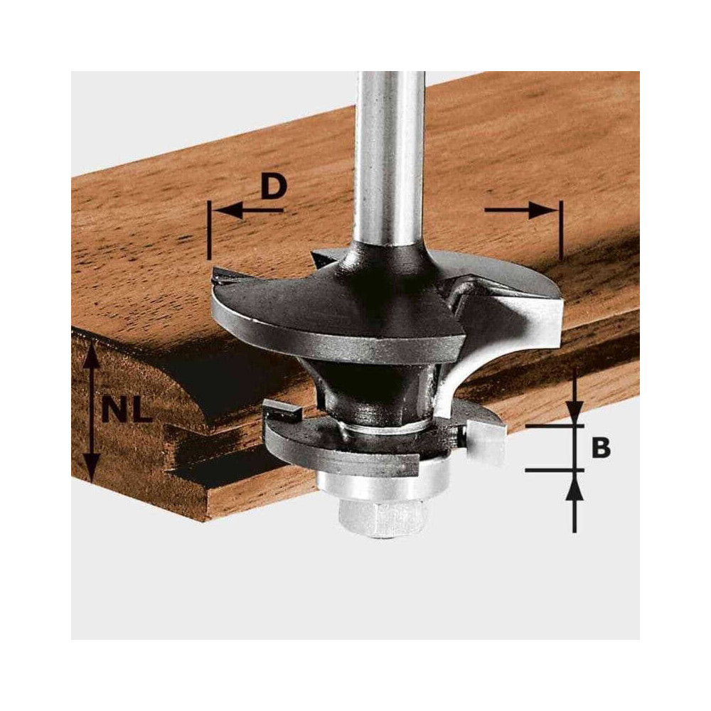 Fraise à contre-profil Festool 491129 HW S8 D43/21