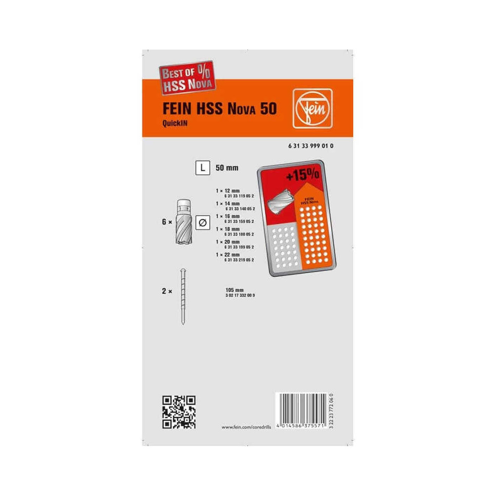 Set fraises à carotter QuickIN Fein 63133999010