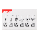 Coffret de 6 Fraises queue de 8 mm Makita D-53540