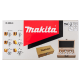 Coffret de 6 Fraises queue de 8 mm Makita D-53540