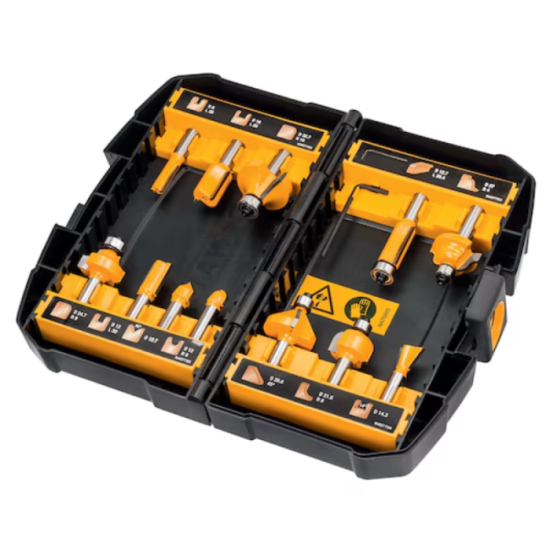 Jeu de 12 fraises tige 8 mm DeWalt DT90016-QZ