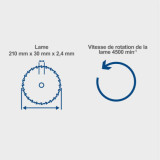 Scie plongeante Scheppach 5901804901 PL75 Ø210 mm