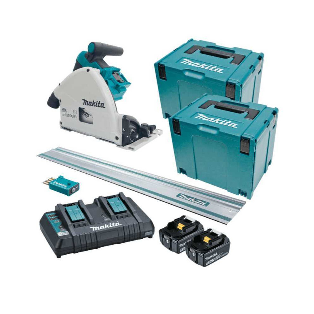 Scie plongeante Makita DSP601PT2JUT 36V AWS kit