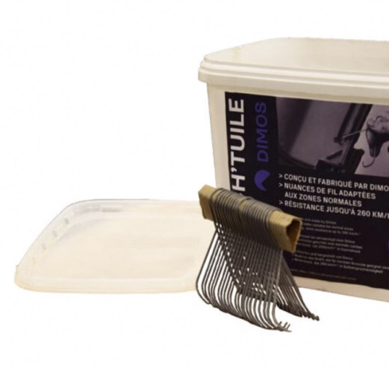 Croch tuile x tile galvanisé seau 400 pièces Dimos 762005