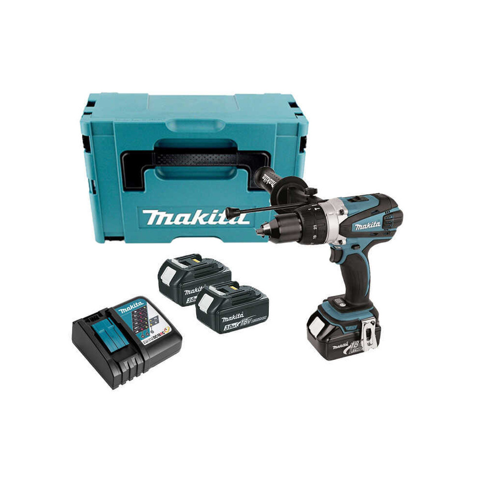 Perceuse à percussion Makita DHP458RF3J 3x3,0 Ah