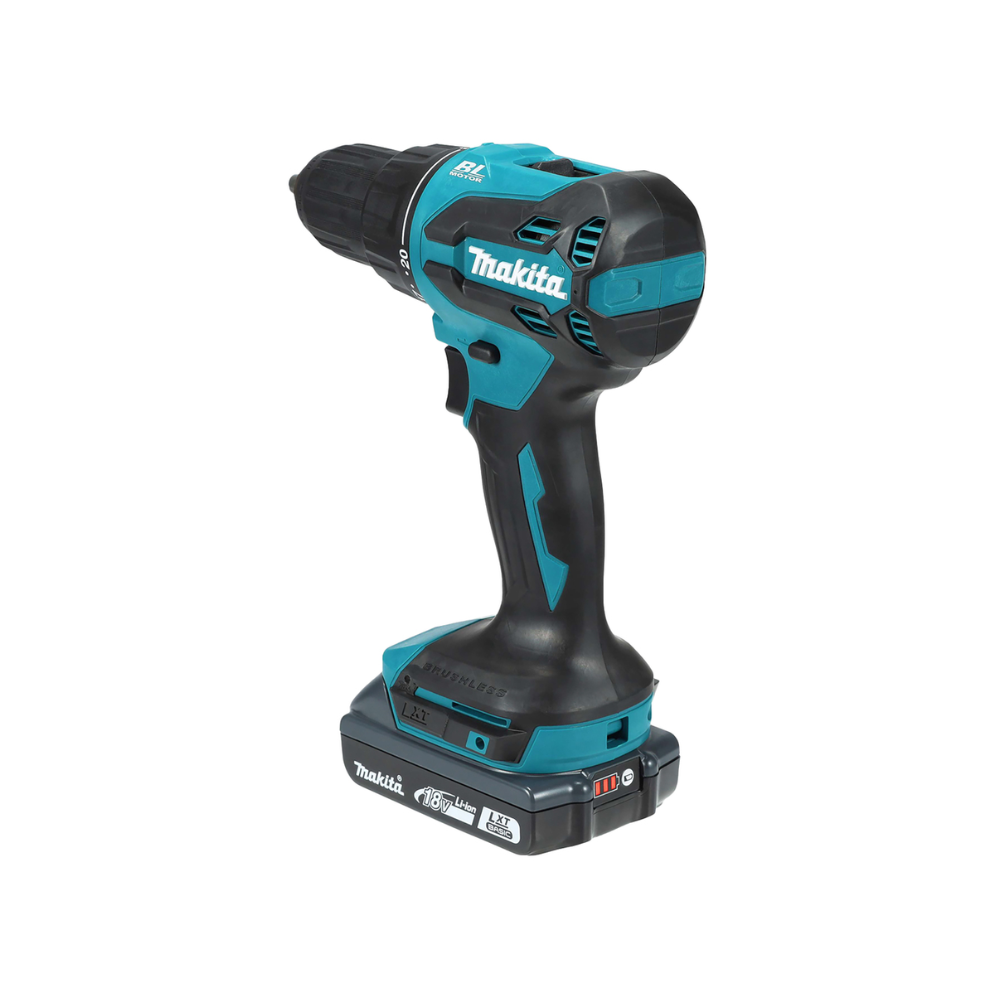 Perceuse visseuse à percussion sans fil Makita DHP490WVE - 18V LXT - 50 Nm - 2 batteries 2,0 Ah + chargeur - coffret