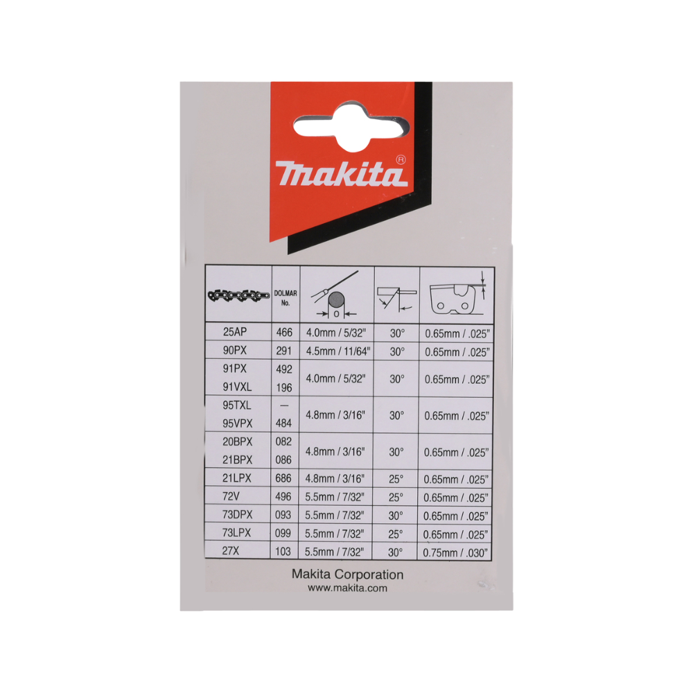 Chaîne 40 cm 90PX 3/8’’ 1,1 mm 56 maillons Makita 191H03-4