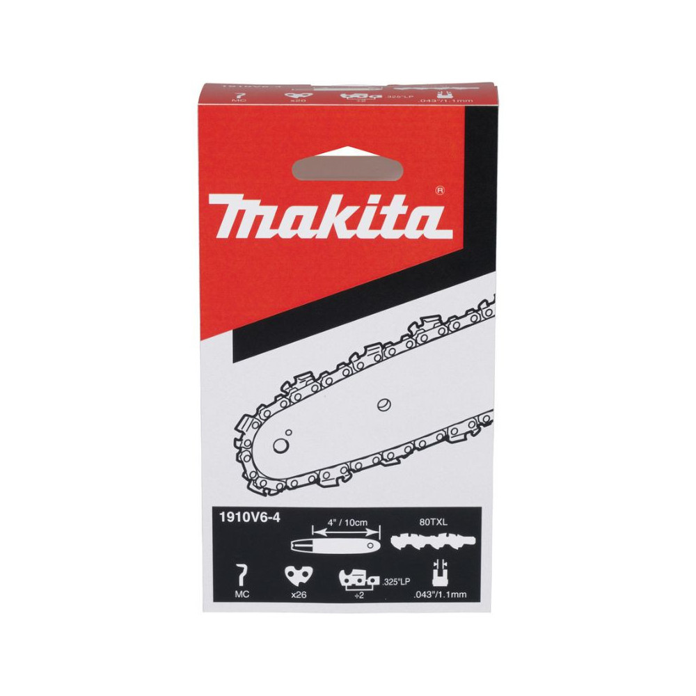 Chaîne 10 cm 80TXL 0,325’’ 1,1 mm 26 maillons Makita 1910V6-4
