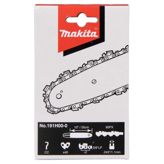 Chaîne 25 cm 90PX 3/8’’ 1,1 mm 40 maillons Makita 191H00-0