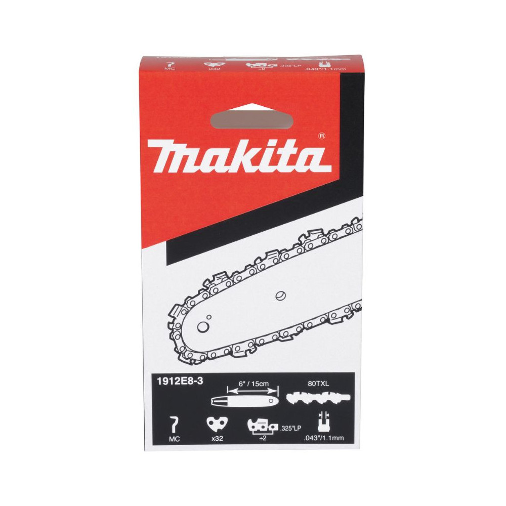 Chaîne 15 cm 80TXL 0,325’’ 1,1 mm 32 maillons Makita 1912E8-3