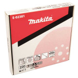 Disques abrasifs Ø 225 mm pour ponceuse pour cloison sèche DSL800 Makita E-02381 - lot de 25