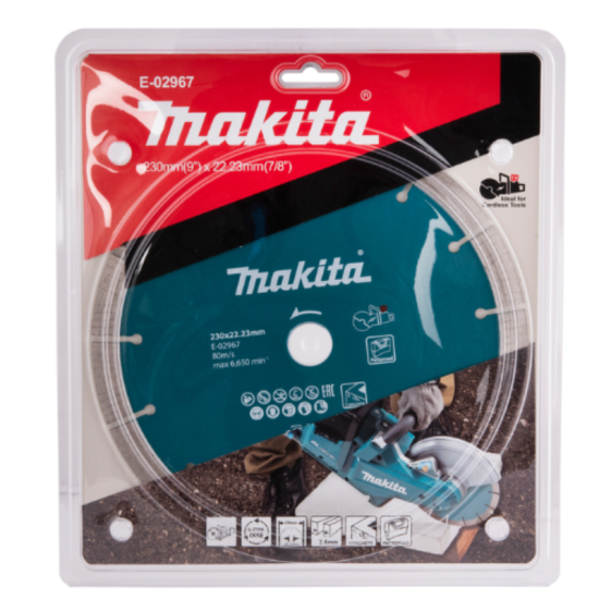 Disque diamant pour découpeuses à batterie Makita E-02967 - 230 mm