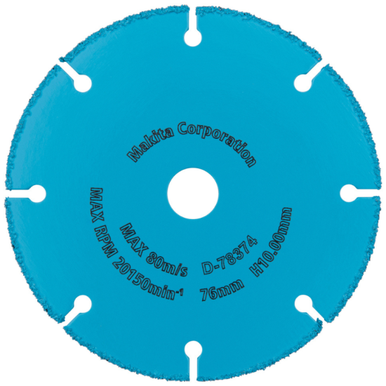 Disque à concrétion de carbure de tungstène Ø 76 mm x 10 mm Makita D-78374 - 76 mm