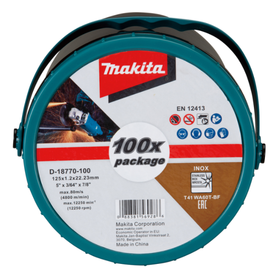 Disques à tronçonner Ø125 × 1,2 mm WA60T Makita D-18770-100