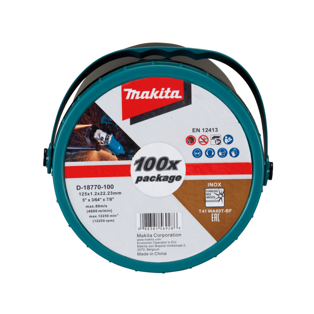 Disques à tronçonner Ø125 × 1,2 mm WA60T Makita D-18770-100