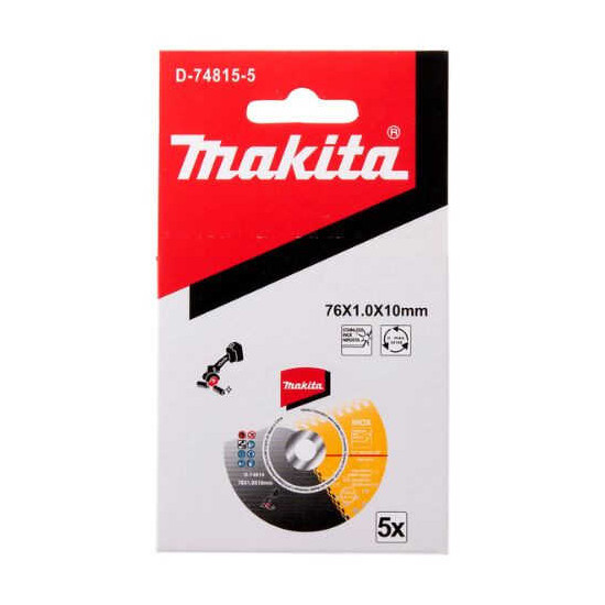 PACK 5 DISQUES A TRONÇONNER Makita D-74815-5 - 76 mm - lot de 5