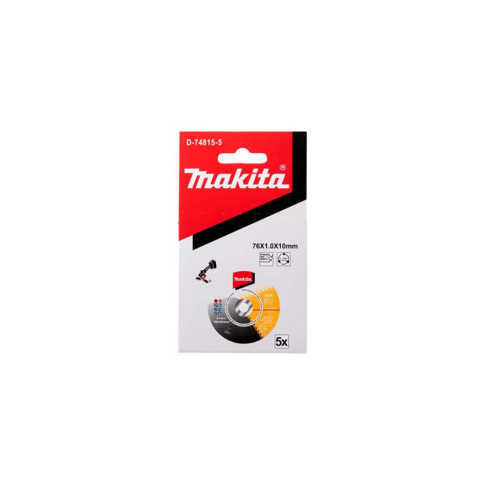 PACK 5 DISQUES A TRONÇONNER Makita D-74815-5 - 76 mm - lot de 5