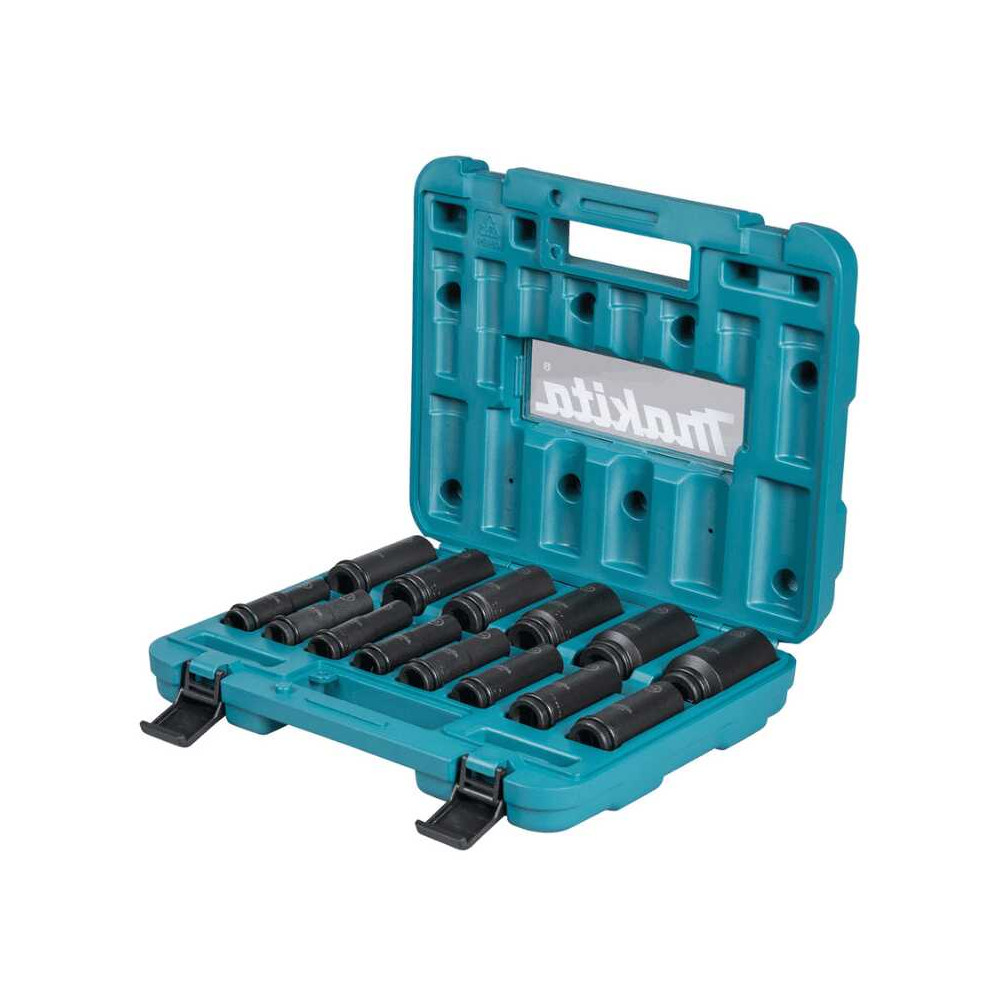 Coffret 14 douilles longues Makita E-16586 IMPACT BLACK - carré 1/2 pouce - 81,5 mm