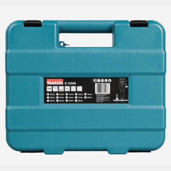 Coffret 14 douilles longues Makita E-16586 IMPACT BLACK - carré 1/2 pouce - 81,5 mm