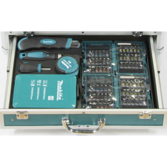 Coffret aluminium avec accessoires Makita 198022-3+ACC - coffret