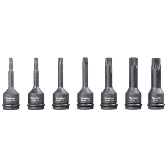 Jeu de 7 douilles Torx carré 1/2"" Makita E-23628