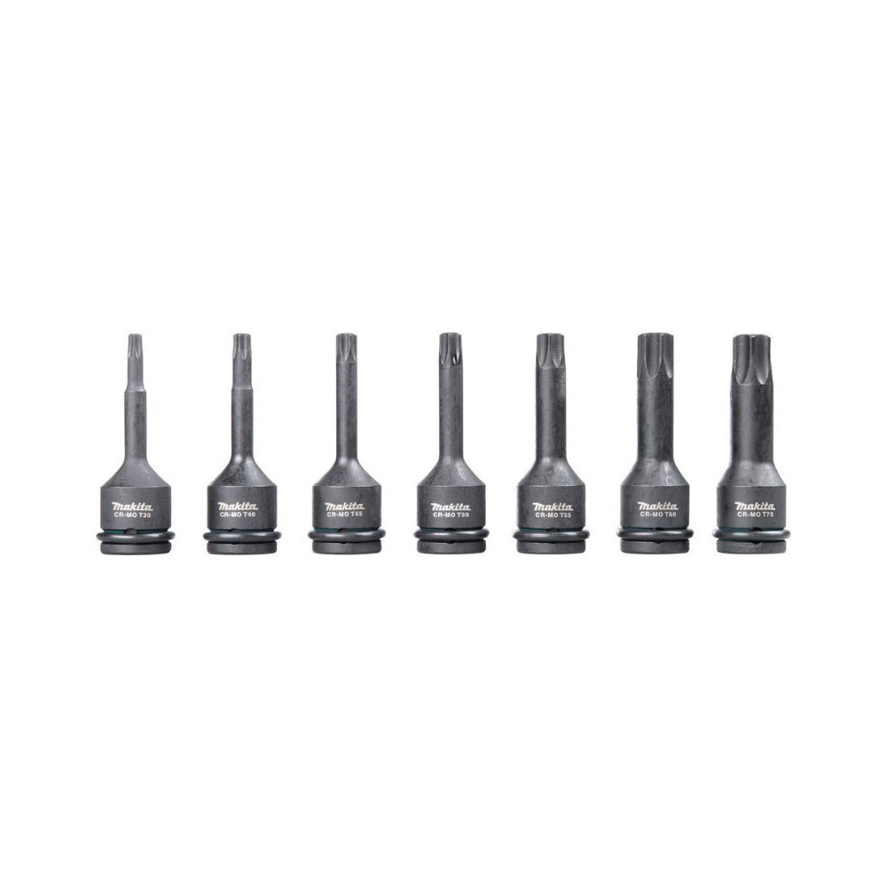 Jeu de 7 douilles Torx carré 1/2"" Makita E-23628