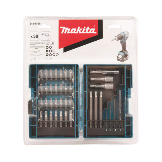 Coffret d'accessoires, 38 pcs Makita B-54106 - lot de 38