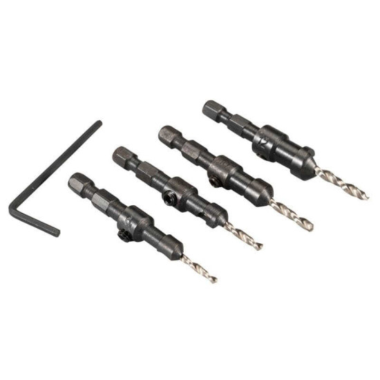 Coffret mèches à chanfreiner Makita D-73455 - 3 / 4 / 5 / 6 mm - 57 / 61 / 65 / 70 mm