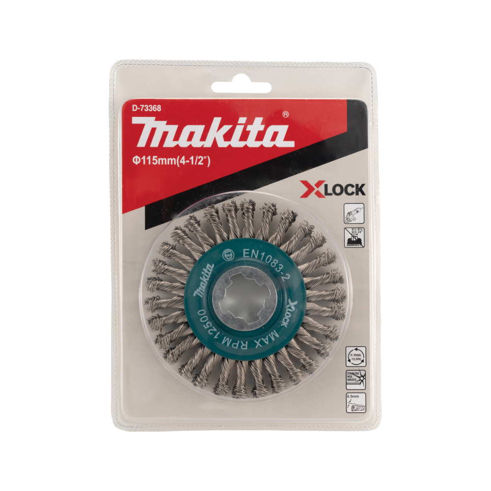Brosse ronde 115 mm X-LOCK fils renforcés Makita D-73368