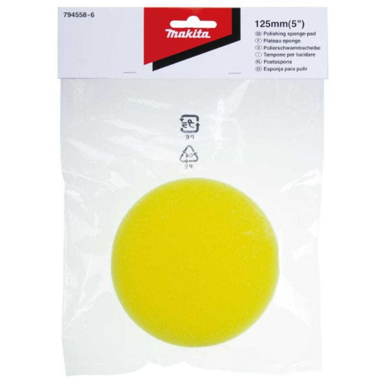 Mousse de polissage très souple auto-agrippante Makita 794558-6 - 125 mm