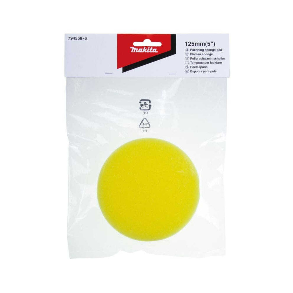 Mousse de polissage très souple auto-agrippante Makita 794558-6 - 125 mm