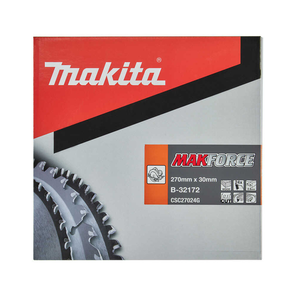 Lames carbures ''MakForce'', pour bois, pour scies circulaires Makita B-32172