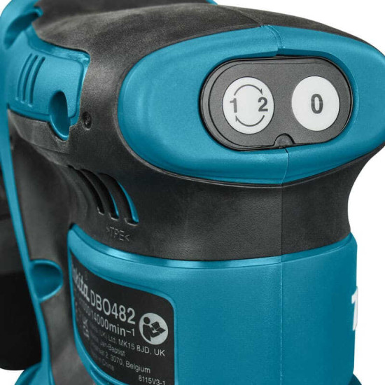 Ponceuse de finition sans fil Makita DBO482Z - 18V LXT - patin 112 x 102 mm - machine nue