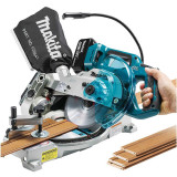 Scie à onglet radiale sans fil Makita DLS600RTE - 18V LXT - Ø165 mm - brushless - 2 batteries 5,0 Ah + chargeur - coffret