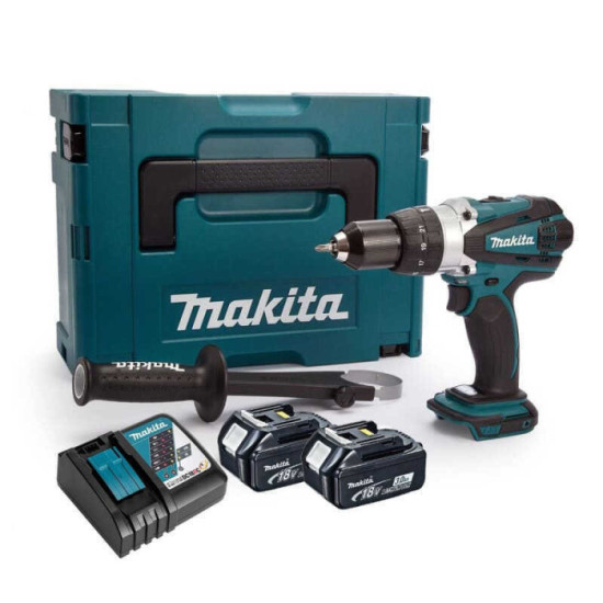 Perceuse à percussion Makita DHP458RFJ 2x3,0 Ah