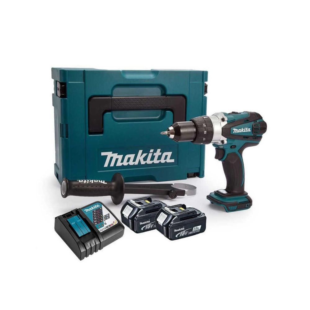 Perceuse à percussion Makita DHP458RFJ 2x3,0 Ah