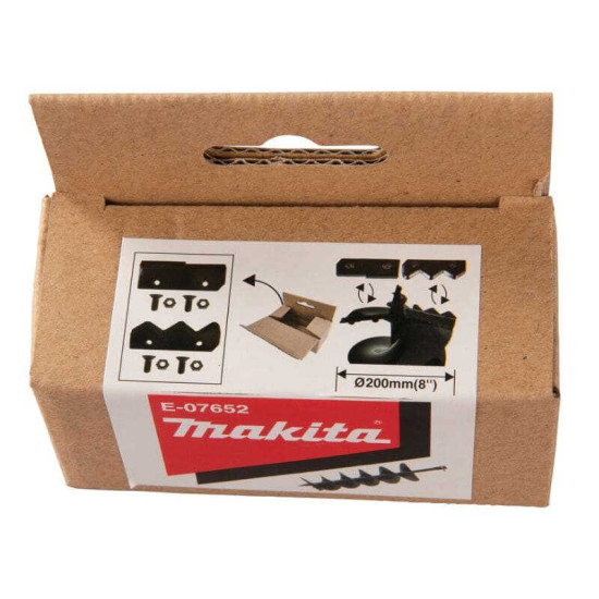 Jeu de 2 lames de rechange Makita E-07652 - pour mèche de tarière Ø200 mm - avec vis