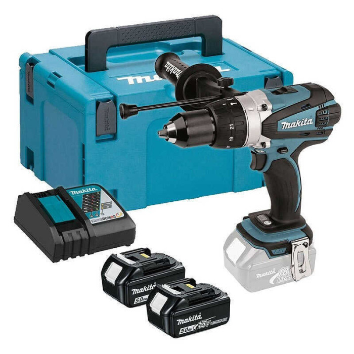 Perceuse à percussion Makita DHP458RTJ 2x5,0 Ah