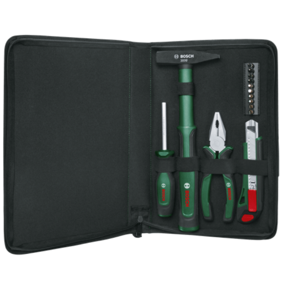 Kit d'outils à main Bosch Easy Starter 1600A02BY3 - 14 pièces - sac zippé