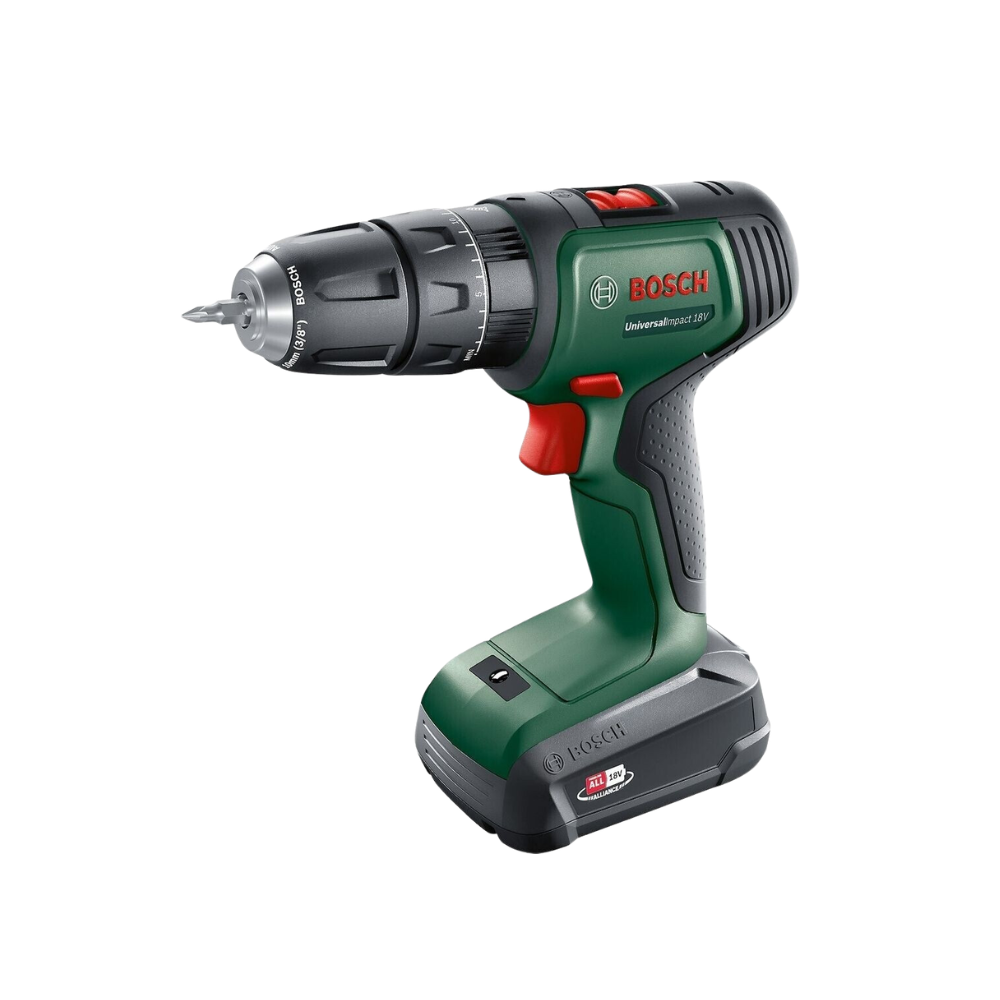 Pack 2 machines Bosch 06039D410A UniversalImpact 18V et AdvancedOrbit 18V - 2 batteries 2,0 Ah