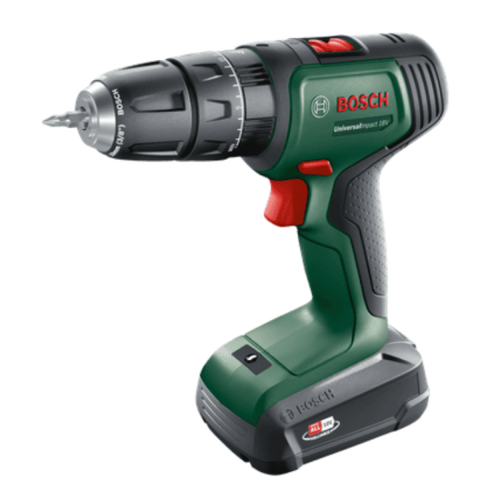 Perceuse à percussion sans fil Bosch 06039D4101 UniversalImpact 18V - 1 batterie 1,5 Ah - coffret