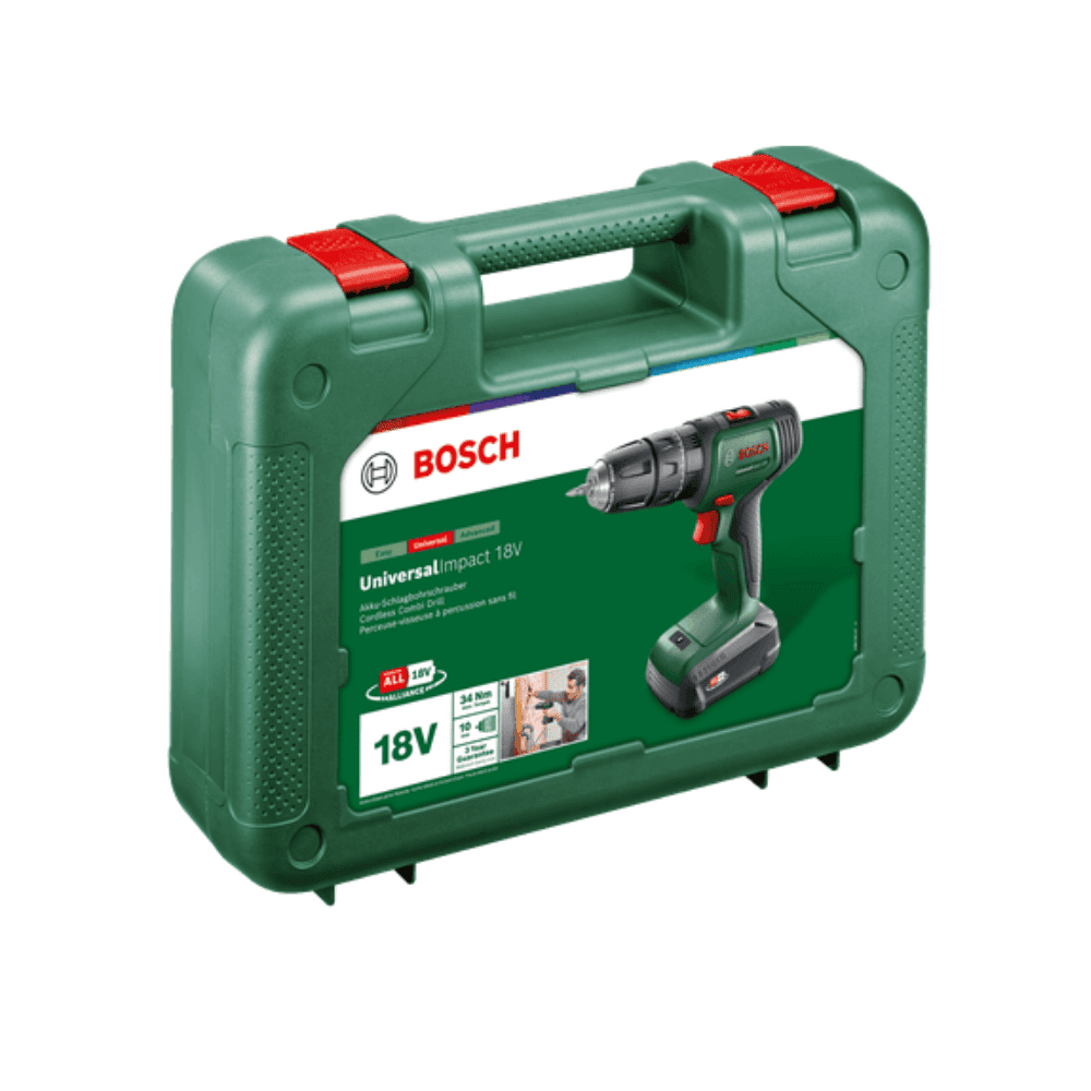 Perceuse à percussion sans fil Bosch 06039D4101 UniversalImpact 18V - 1 batterie 1,5 Ah - coffret