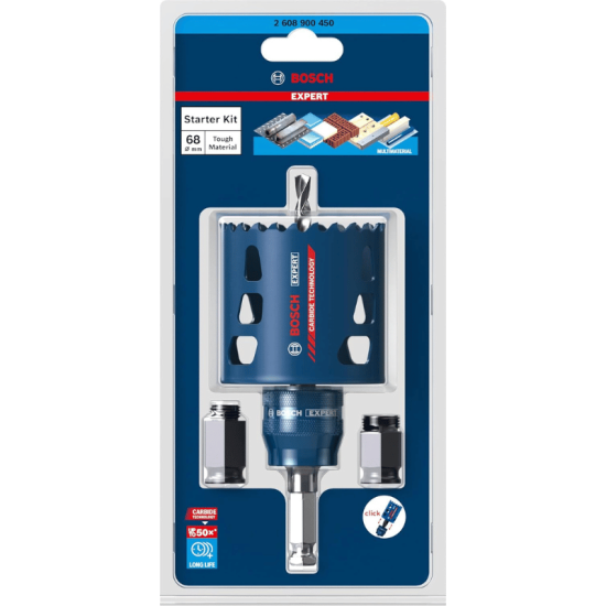 Kit scie-trépan Bosch EXPERT 2608900450 - Ø68 mm - boîtiers électriques