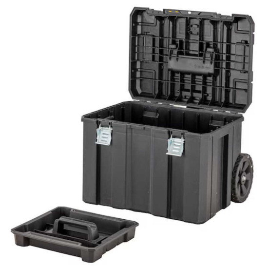 Coffret TSTAK IP54 grande contenance mobile avec poignée télescopique DeWalt DWST83347-1