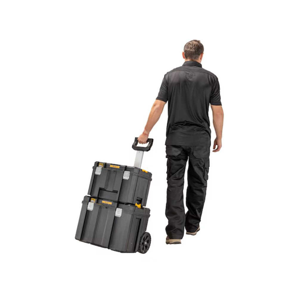Coffret TSTAK IP54 grande contenance mobile avec poignée télescopique DeWalt DWST83347-1